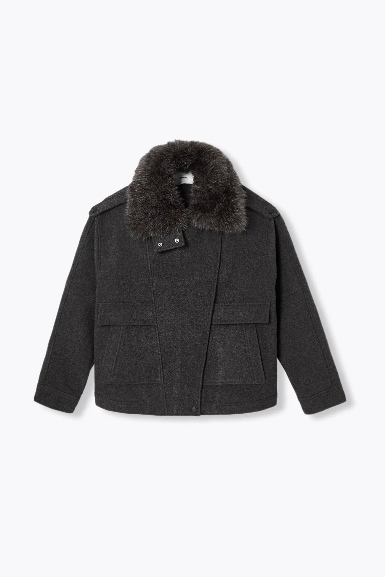 Manteau court à col montant