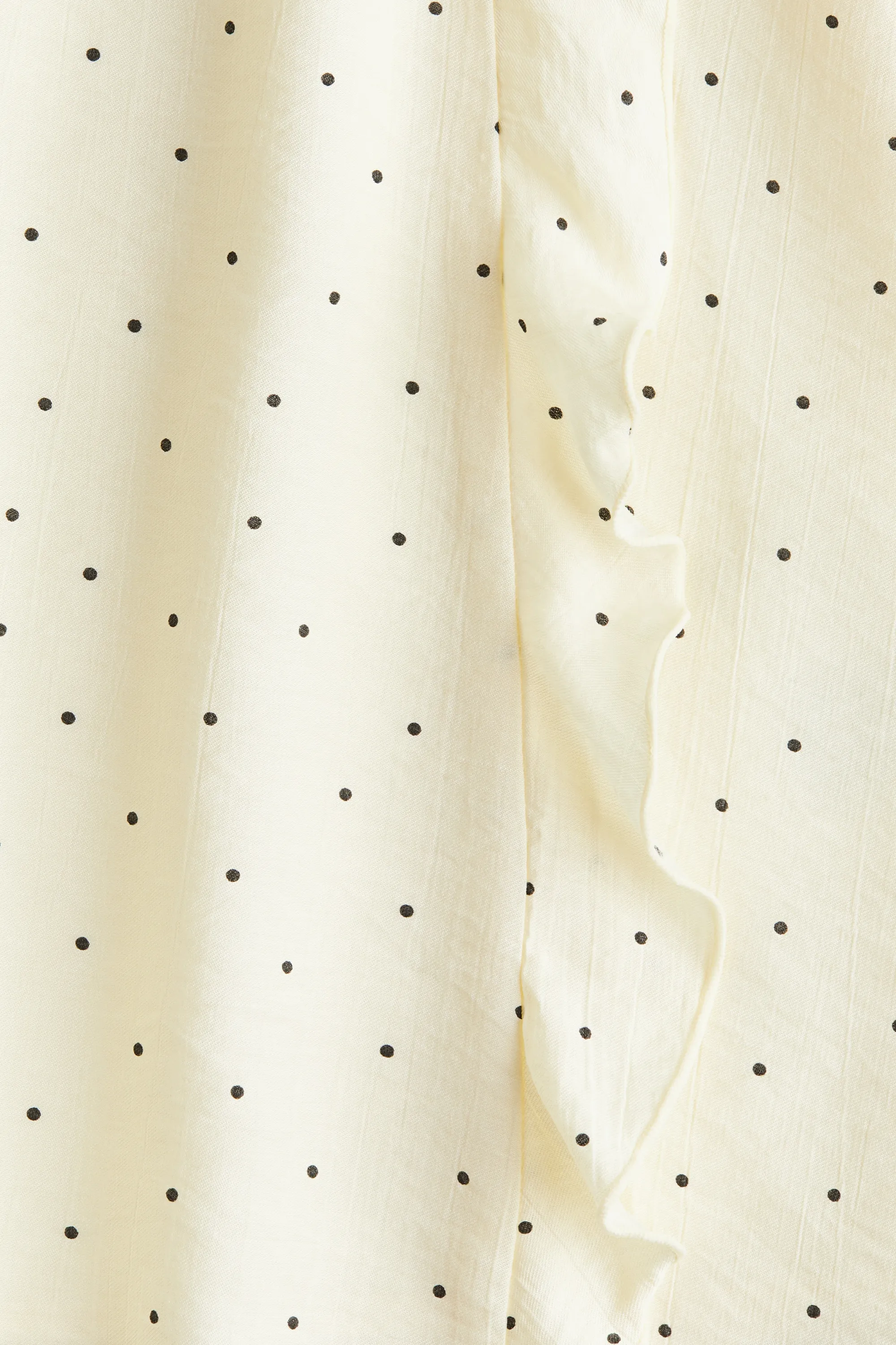 Robe volantée - Jaune clair/pois