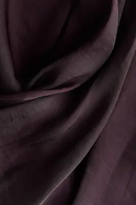 Robe en satin avec détail façon écharpe - Violet foncé — photo 2