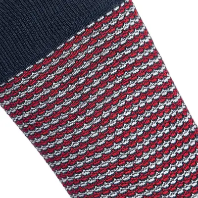 Chaussettes maille fantaisie Marine — photo 3