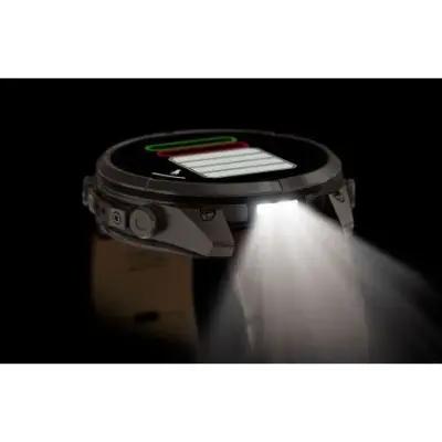 Garmin Fenix 9 Pro InReach amoled 47mm Sapphire Titane bracelet cuir noisette 010-04336-41 — photo 5