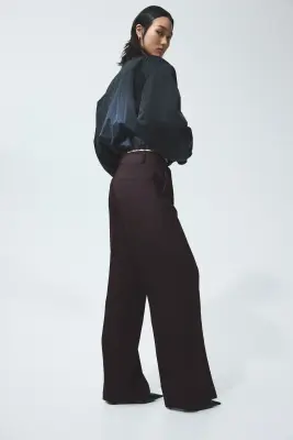 Pantalon chic avec ceinture - Marron foncé — photo 3