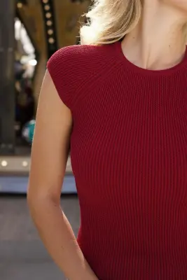 Pamela Knit Top - Red — photo 3