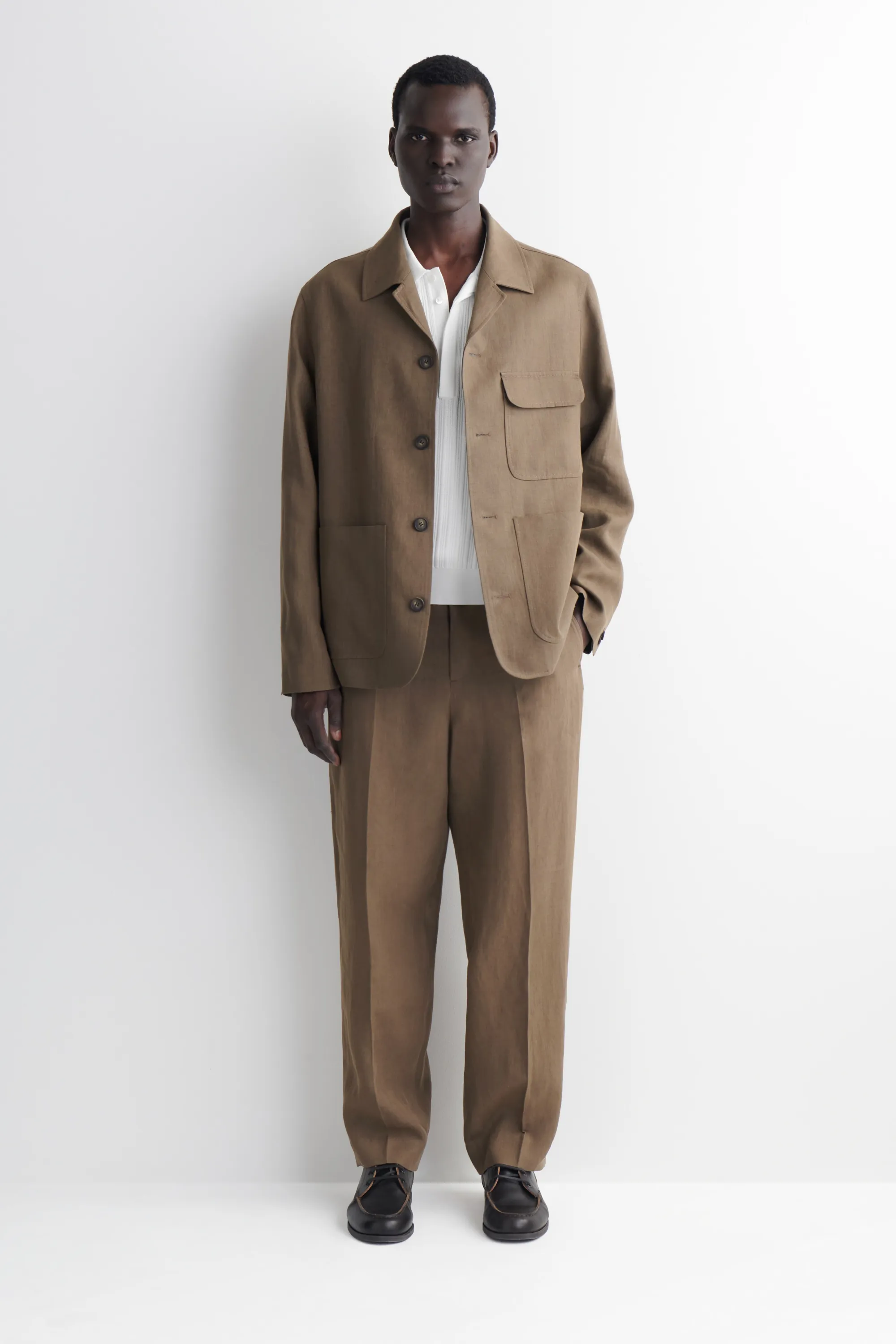 BLAZER FLOU EN LIN - SABLE