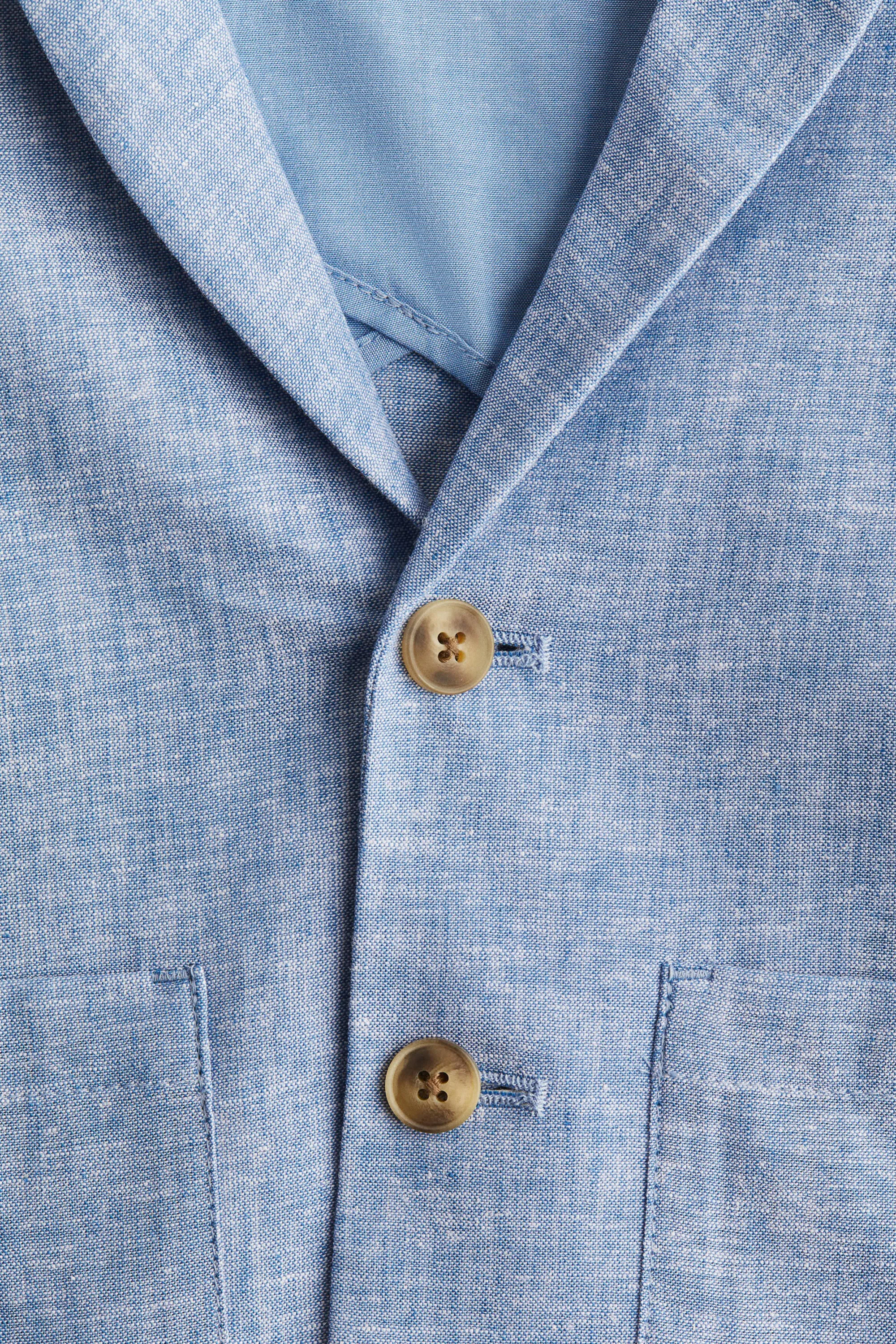 Veste en lin mélangé - Bleu