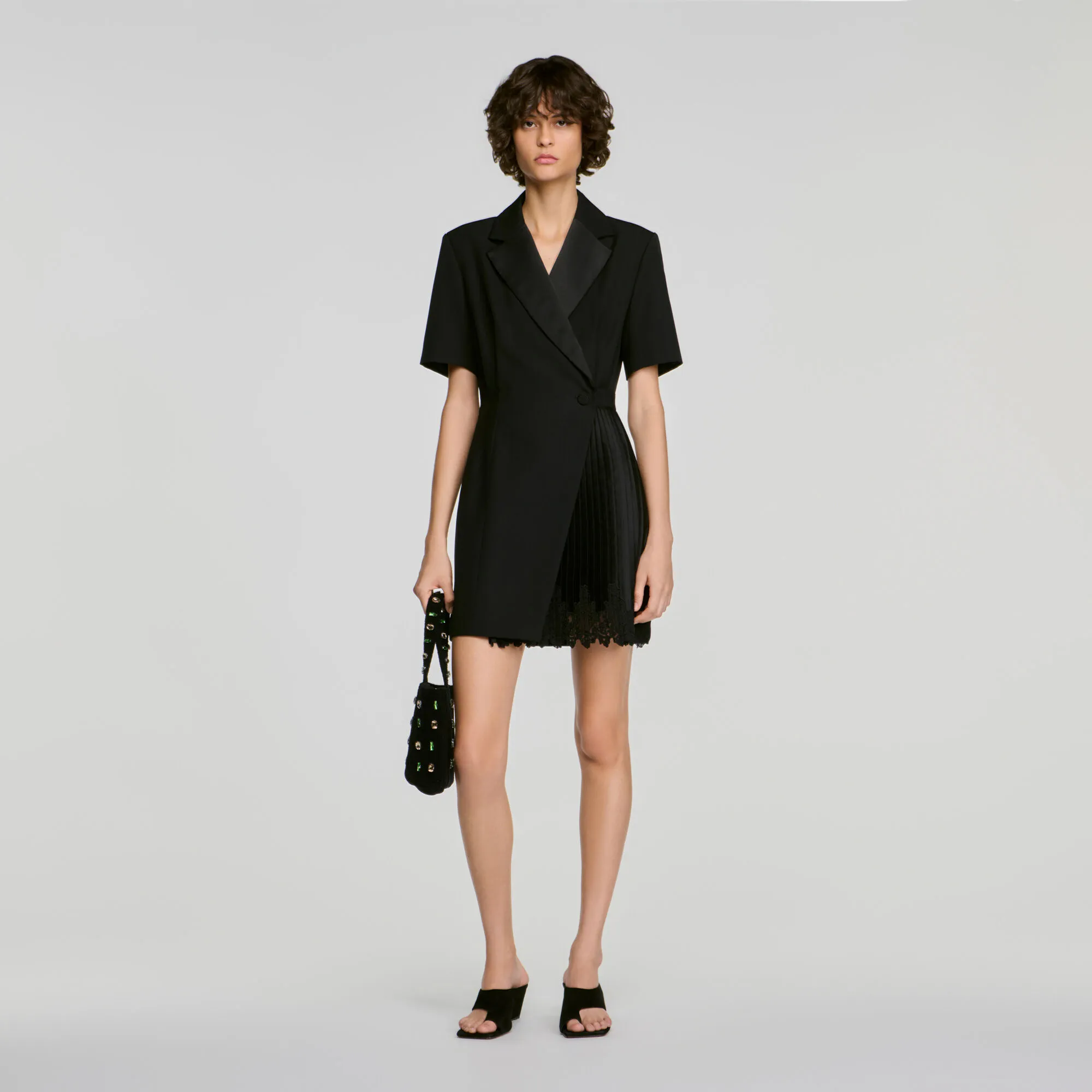 Robe portefeuille col tailleur