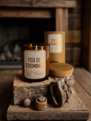 Bougie végétale parfumée Feu de Cheminée — photo 2