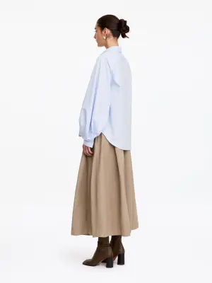 Jupe à panneaux en nylon - Beige — photo 1