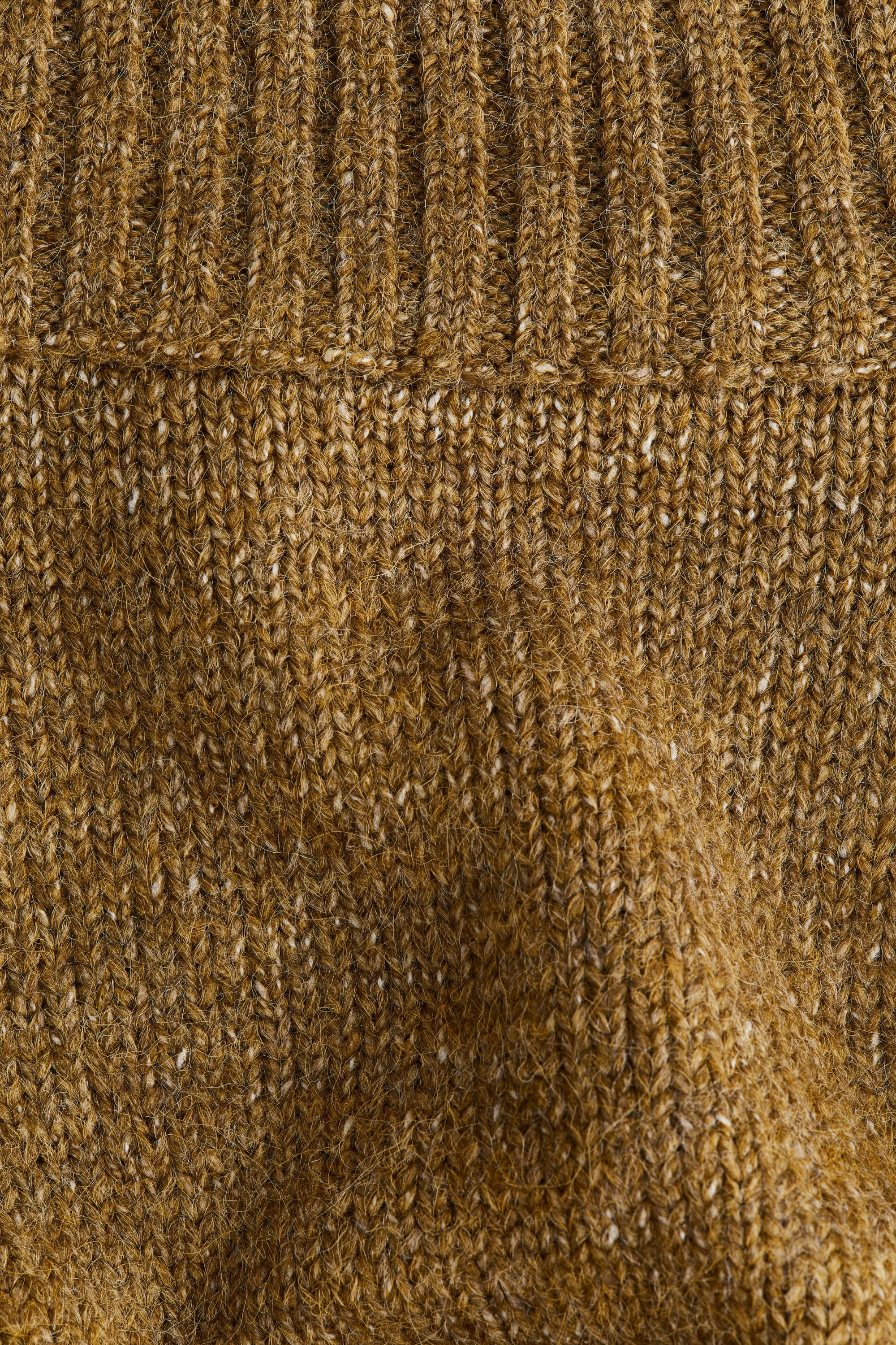 Pull asymétrique - Vert kaki chiné
