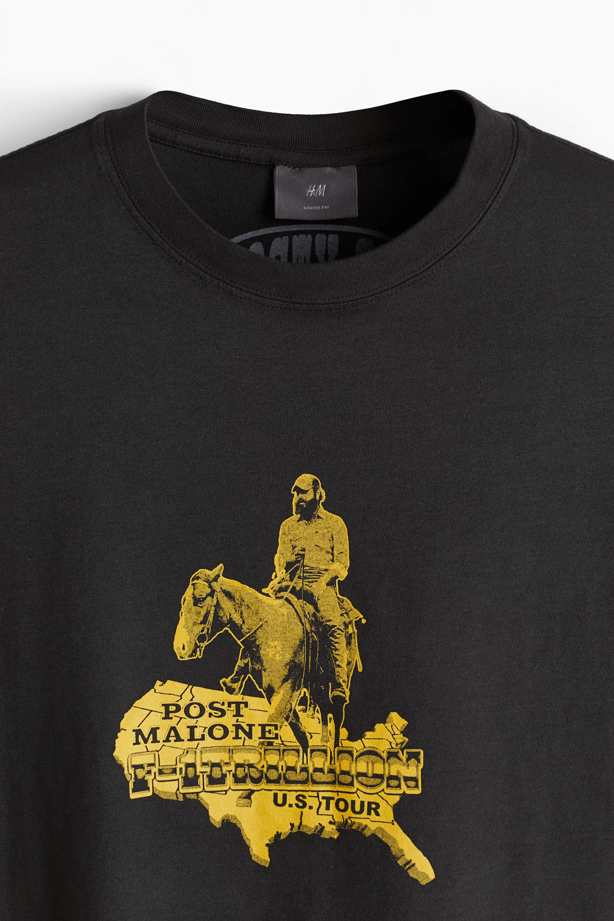T-shirt Loose Fit - Noir/Post Malone