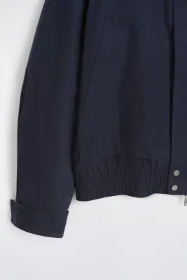 BLOUSON DOUDOUNE À COL CHEMINÉE - BLEU MARINE — photo 5