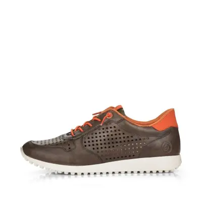Baskets Remonte D3103-54 Vert Orange - Cuir Lacets Élastiques Grande Pointure Femme — photo 2