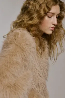 Veste à manches bouffantes - Beige — photo 1