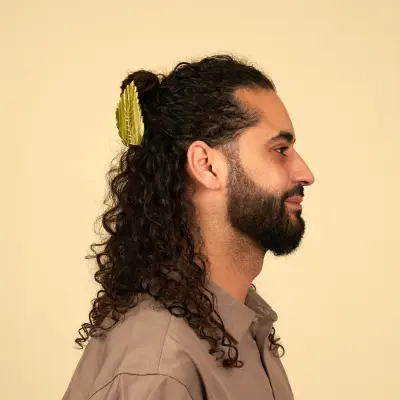 Pince à cheveux Feuille châtaigner verte Coucou Suzette — photo 5