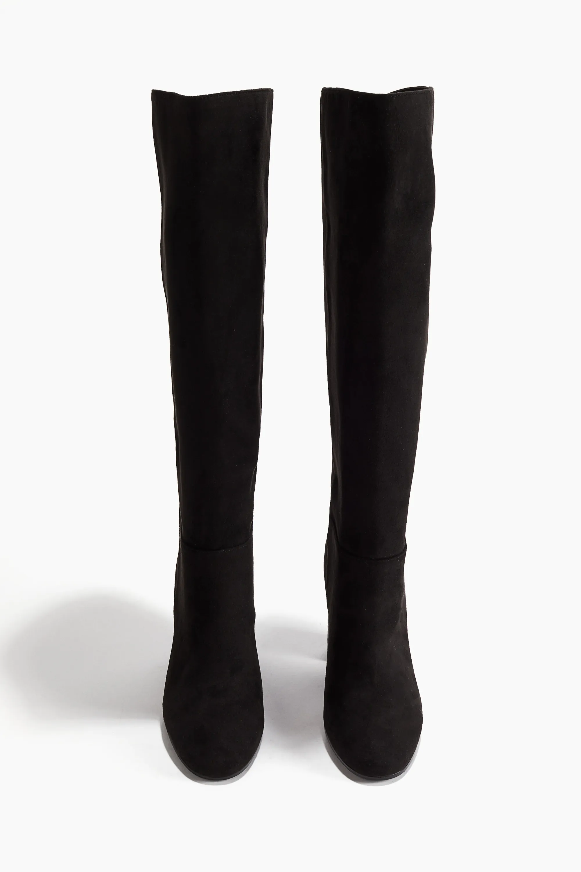 Bottes à talon de hauteur genou - Noir