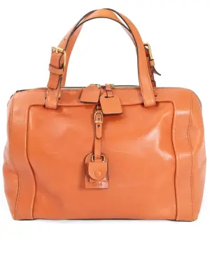 Sac à main DARLA bowling  en cuir camel fauve Prix boutique 1400€ — photo 3