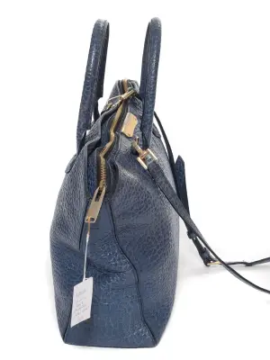 Sac Dewsbury Convertible Tote Heritage en cuir grainé bleu à bandoulière Prix boutique 1800€ — photo 4