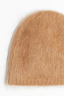 Bonnet en mohair mélangé - Beige foncé — photo 2