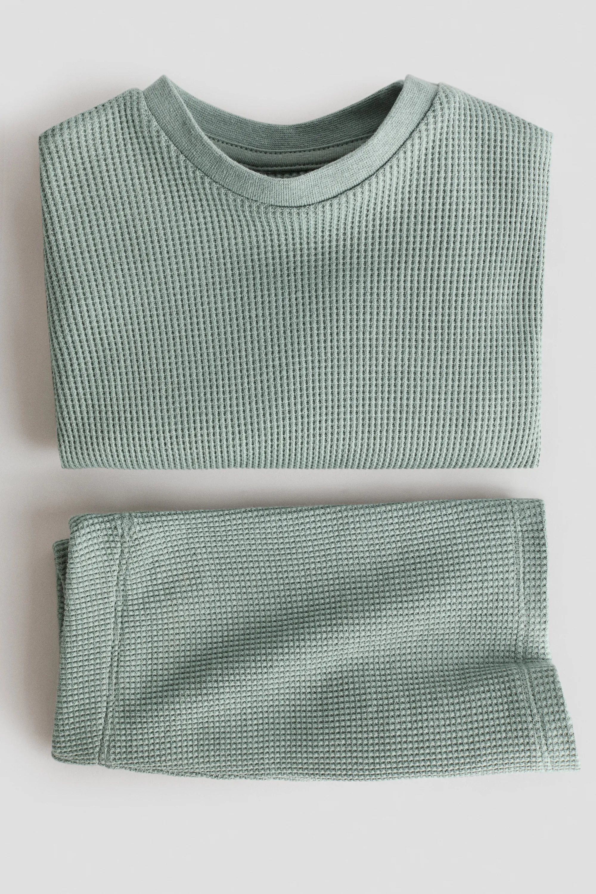 Ensemble 2 pièces en coton gaufré - Vert