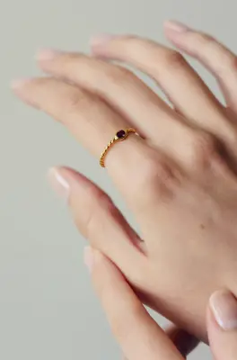 BAGUE CARMEN - Or blanc 18 carats — photo 5