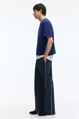 T-shirt délavé Regular Fit - Bleu foncé — photo 3