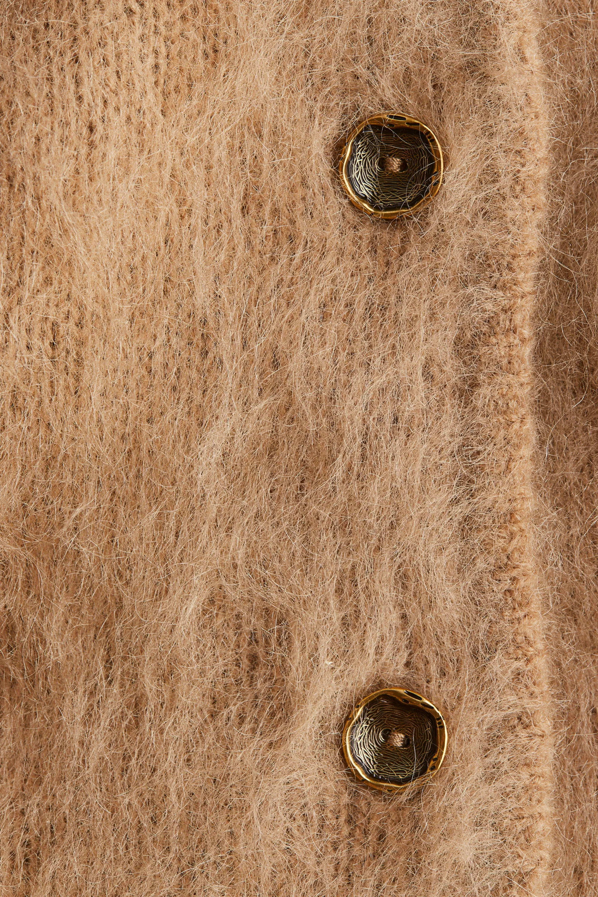 Gilet en mohair mélangé - Beige foncé