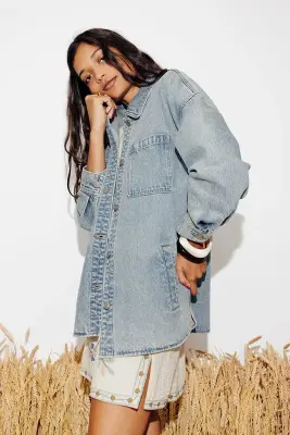 Veste surchemise en jean Femme — photo 3