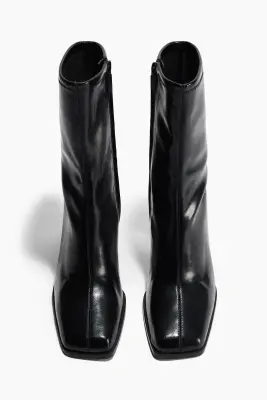 Bottines à talon bloc - Noir — photo 3