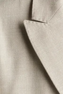 Veste Regular Fit à fermeture croisée - Beige clair — photo 1