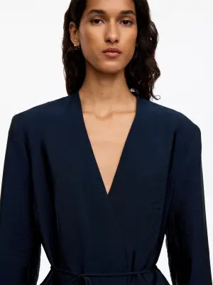 Blazer croisé - Bleu foncé — photo 3