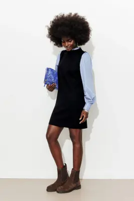 Robe tricot à effet superposé — photo 2