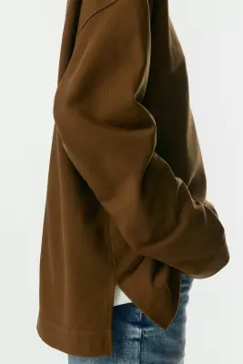 Sweat délavé - Marron — photo 2