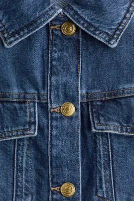 Veste péplum en denim - Bleu denim — photo 3