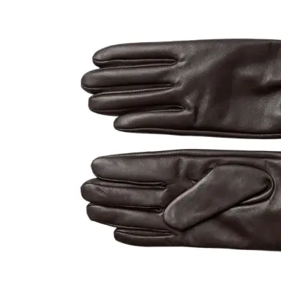Gants Birna Cuir Chocolat — photo 2