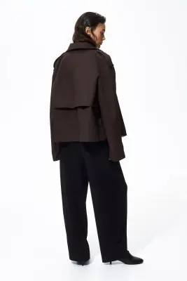 Trench-coat court - Marron foncé — photo 4