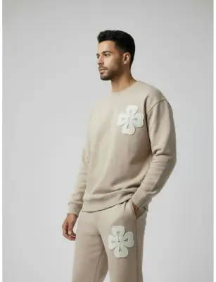 Ensemble Molleton Trèfle beige — photo 4
