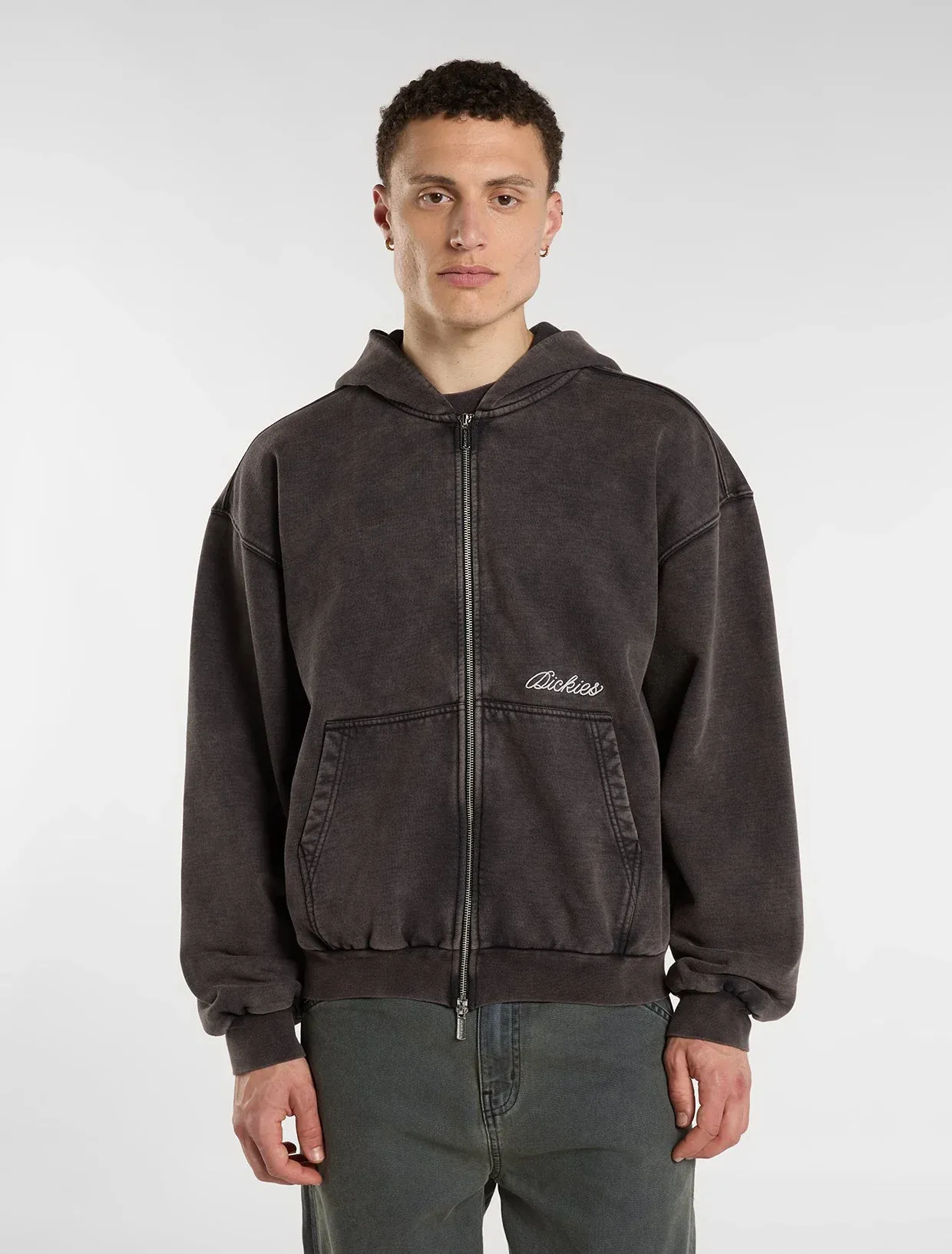 sweatshirt zip Dickies baker – black