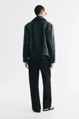 Pantalon chic Relaxed Fit à jambes larges - Noir — photo 2
