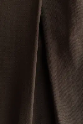 Pantalon en twill avec détail à nouer - Taupe foncé — photo 4