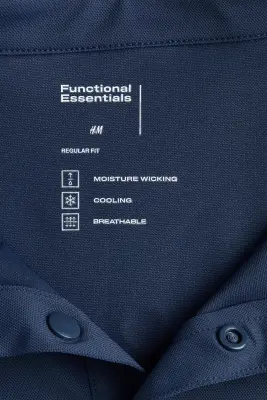 Polo Cooling Regular Fit - Bleu foncé — photo 5
