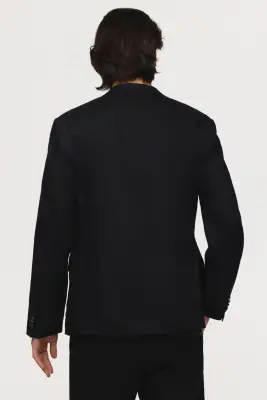 Veste Slim Fit en lin - Noir — photo 3