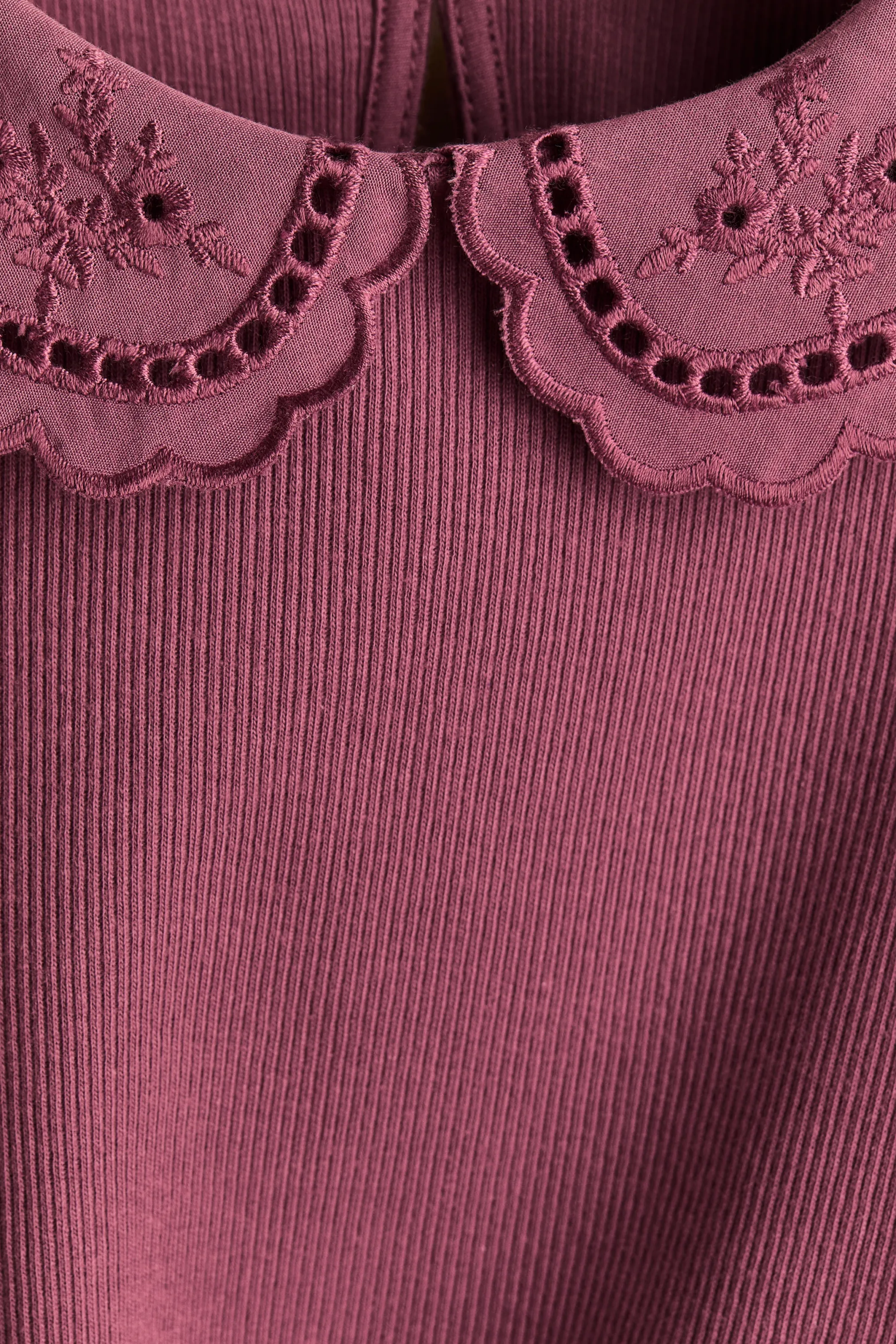 Top avec col - Violet bruyère