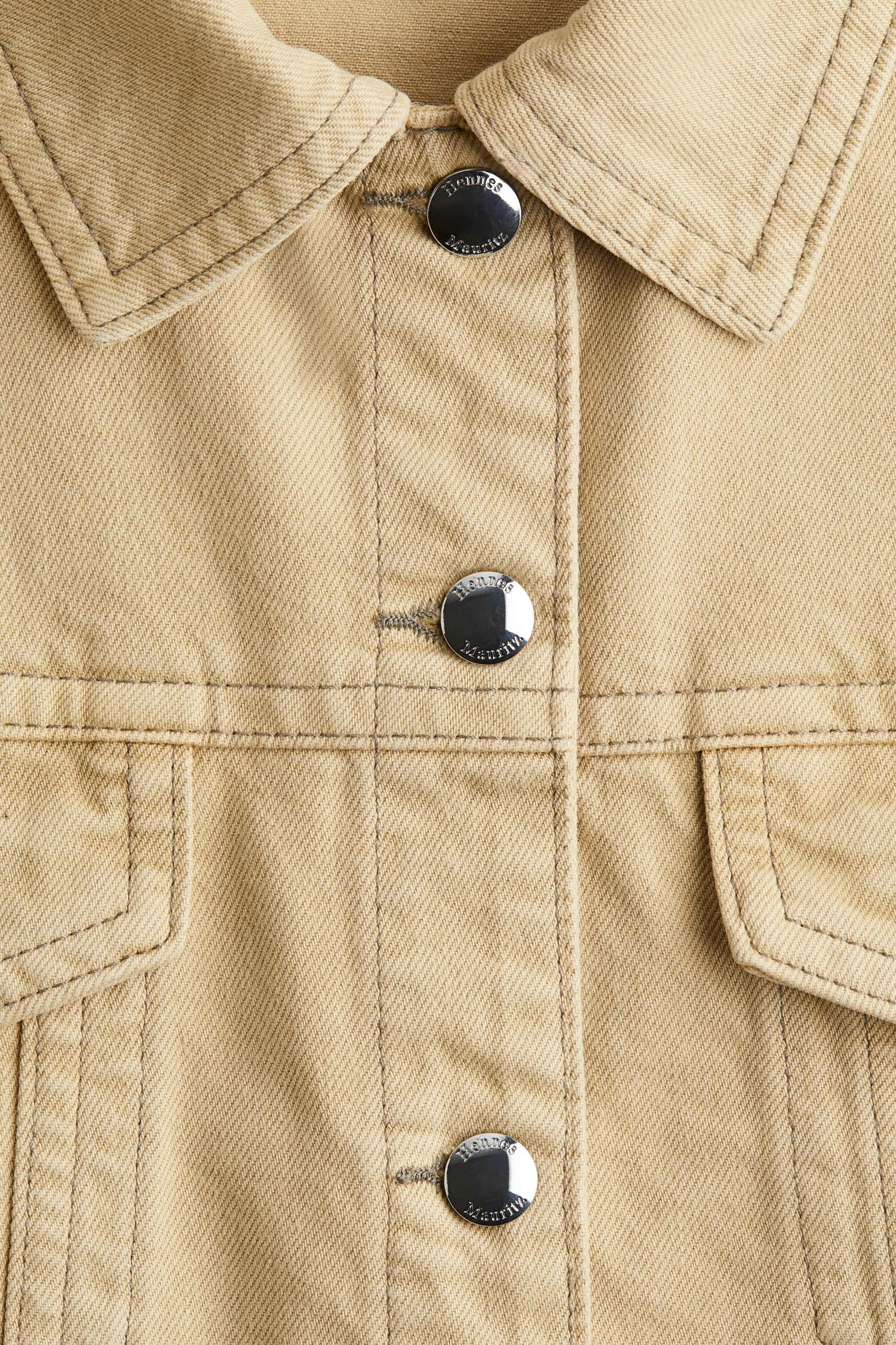 Veste en denim - Beige
