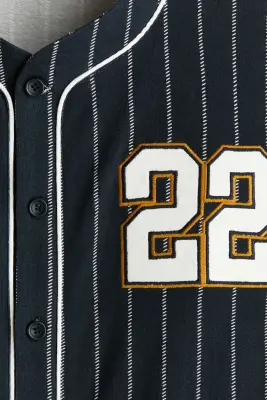 Chemise de baseball Regular Fit - Bleu marine/22 — photo 5