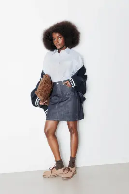 Chemise oversize rayée Femme — photo 3