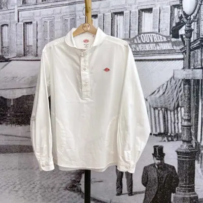 Chemise Oxford à col rond — photo 4