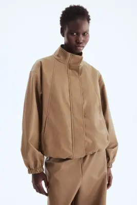 Veste en tissu enduit - Beige foncé — photo 1