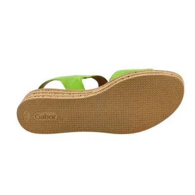 Sandales Gabor 64.550.14 Vertes - Cuir Velcro Grande Pointure Femme — photo 4