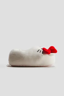 Chaussons souples avec appliqué - Crème/Hello Kitty — photo 1