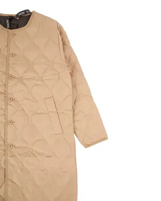 Military Crewneck Down Coat Coyote — photo 3
